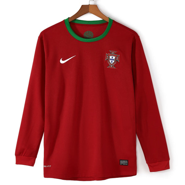 2012 Portugal Domicile maillot Retro Manches…