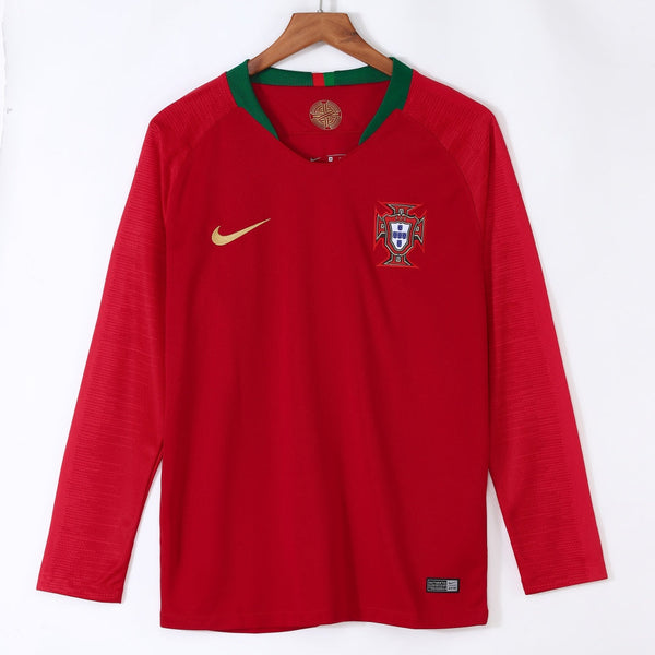 2018 Portugal Domicile maillot Retro Manches…