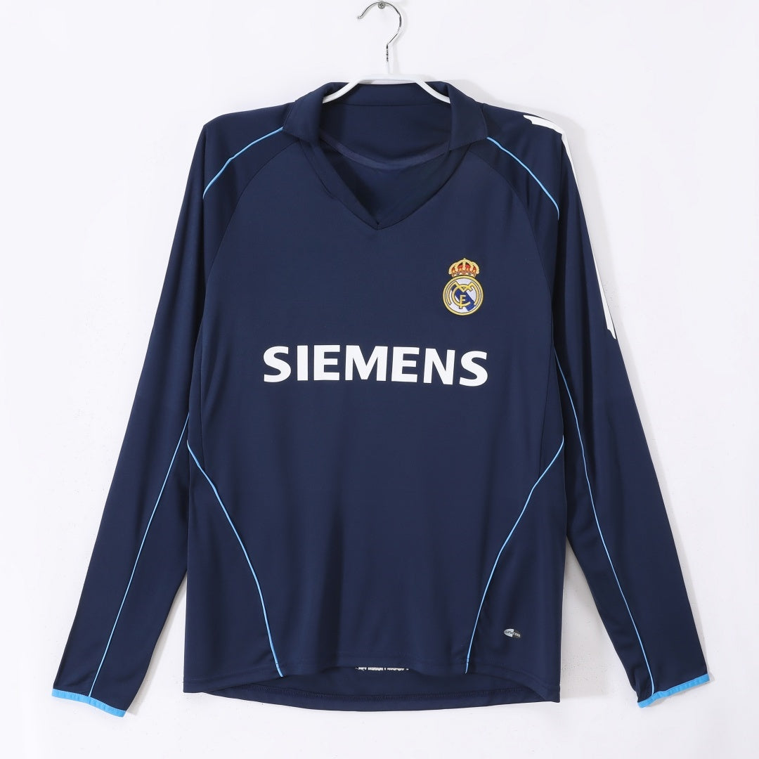 2005-2006 Maillot Retro Real Madrid Extérieur Manches Longues — vue 1