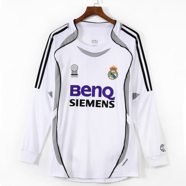 2006-2007 Real Madrid Domicile Retro Manches…