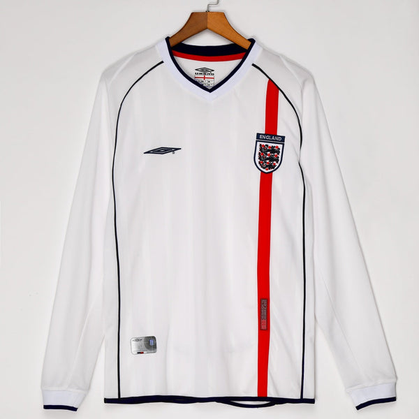 2002 Maillot Angleterre Domicile Retro Manches…
