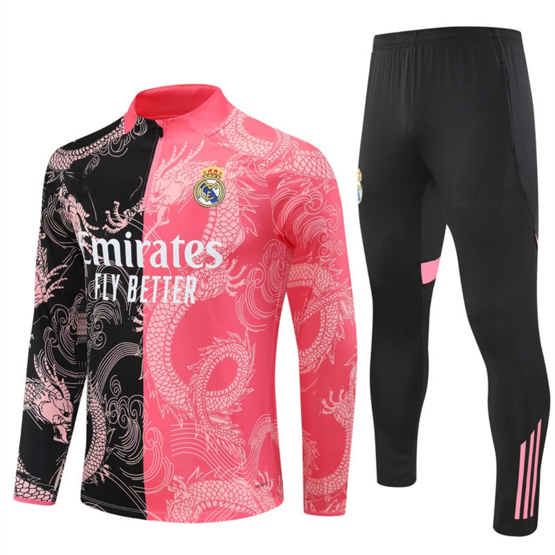 25/26 Ensemble Real Madrid rose dragon — vue 1