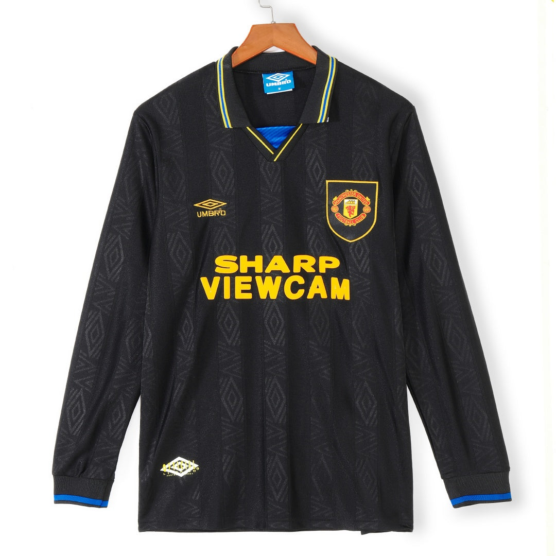 1993-1994 Manchester United Extérieur maillot Retro Manches Longues — vue 1