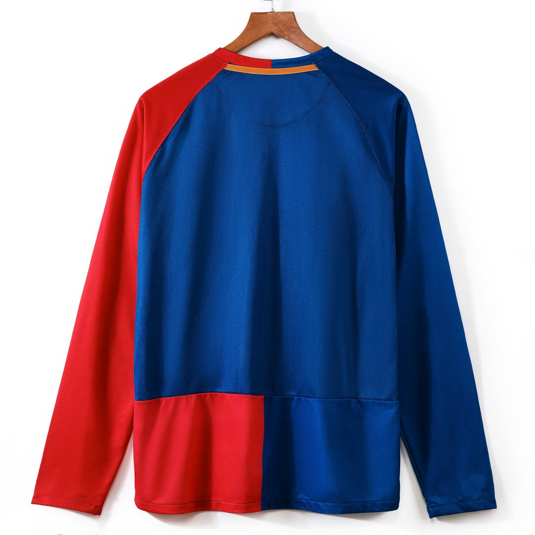2008-2009 Maillot Barcelone Domicile Rétro Manches Longues — vue 2