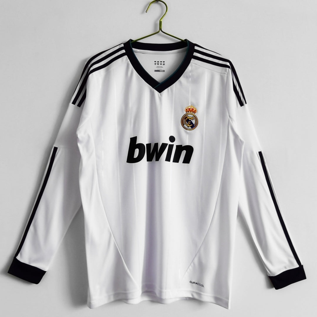 2012-2013 Maillot Retro Real Madrid Domicile Manches Longues — vue 1