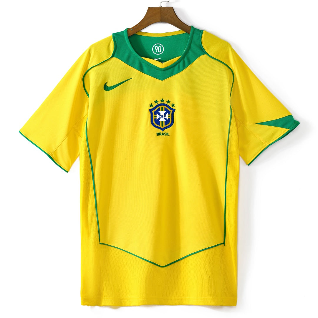 2004 Maillot Brésil Domicile Rétro — vue 1