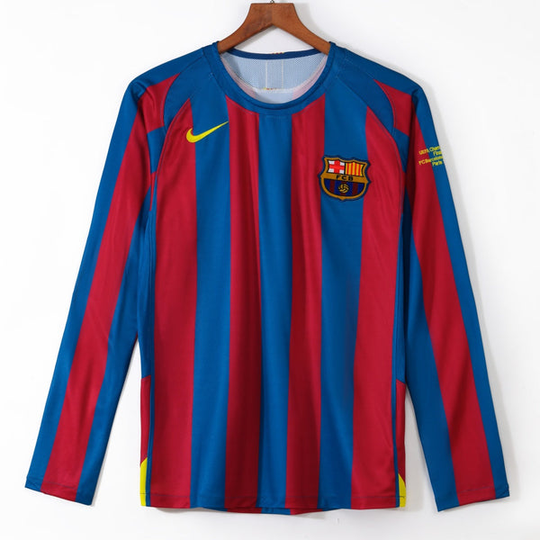 2005-2006 Maillot Barcelone Domicile Rétro Manches…