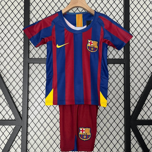 2005-2006 Ensemble Enfant Barcelone Domicile Rétro