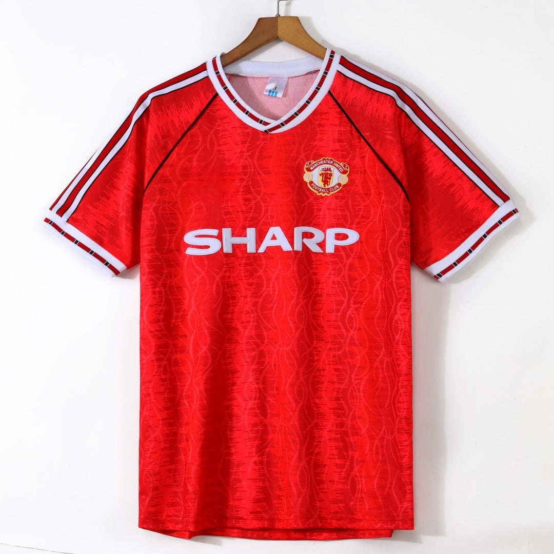 1991-1992 Maillot Manchester Domicile Retro — vue 1