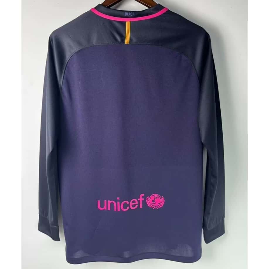 FC Barcelone maillot extérieur Rétro Manches Longues 2016 2017 — vue 2
