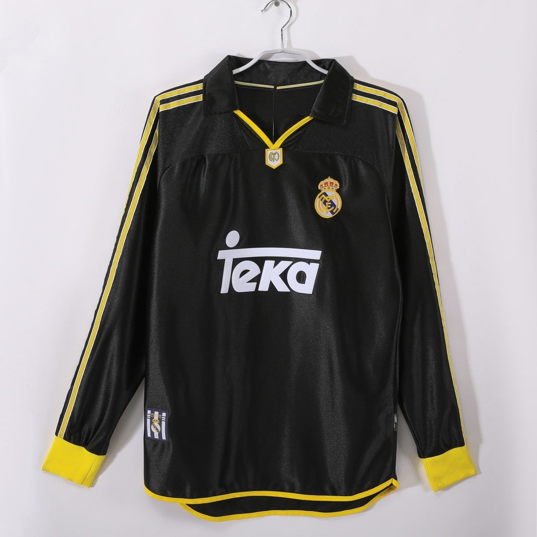 1999-2001 Maillot Retro Real Madrid Extérieur Manches Longues — vue 1