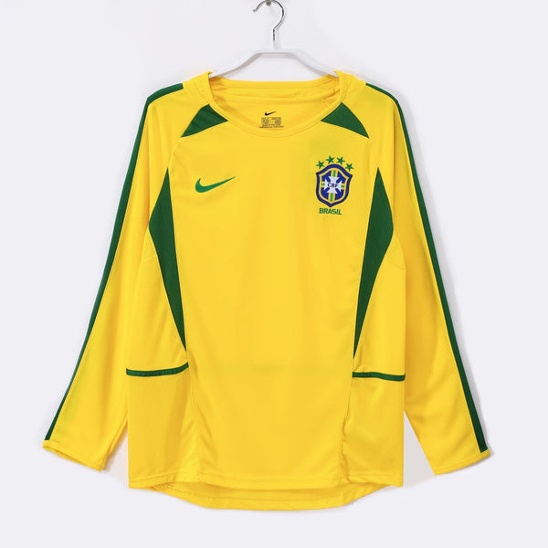 2002 Maillot Brésil Domicile Rétro Manches…