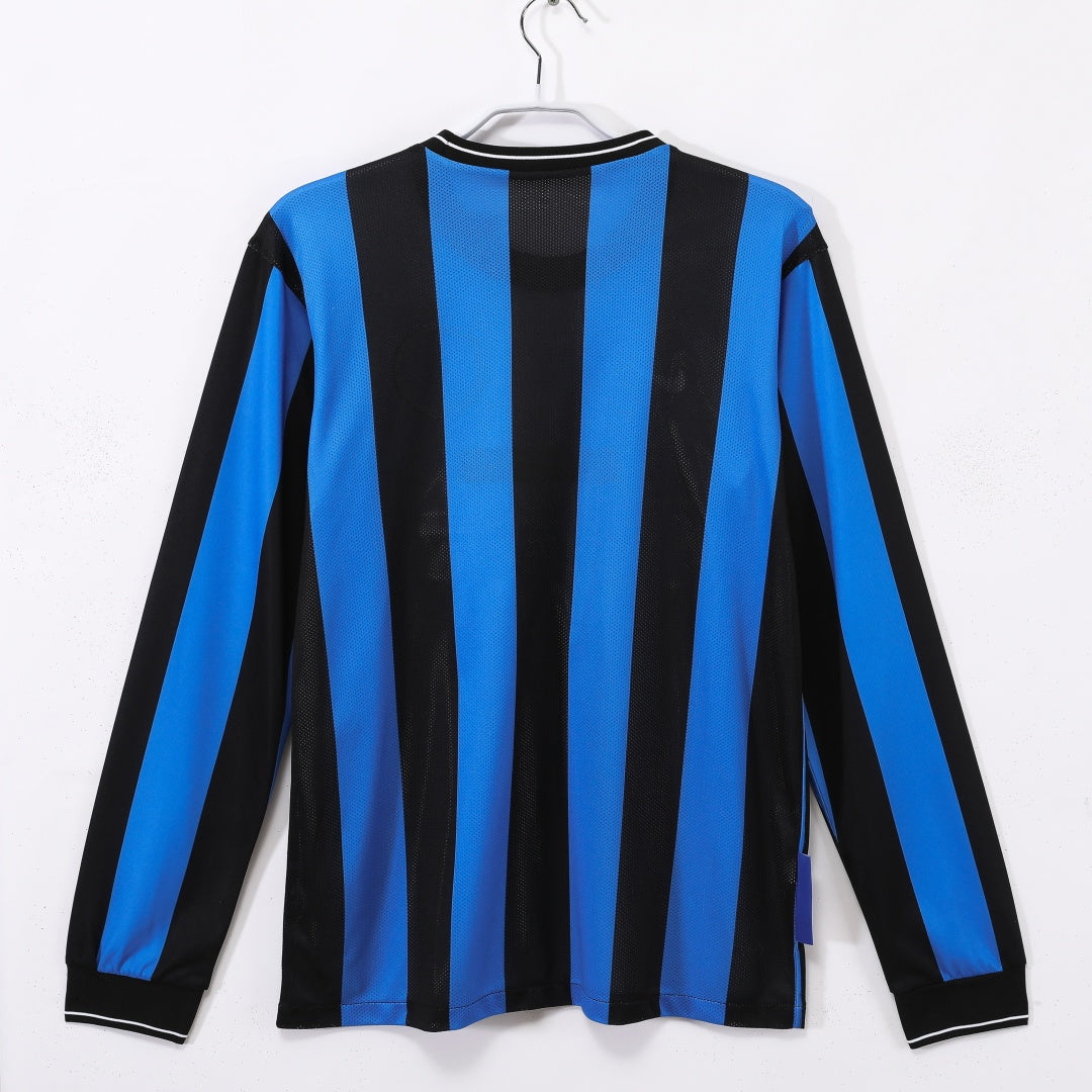 2009-2010 Maillot Retro Inter Milan Domicile Manches Longues — vue 2
