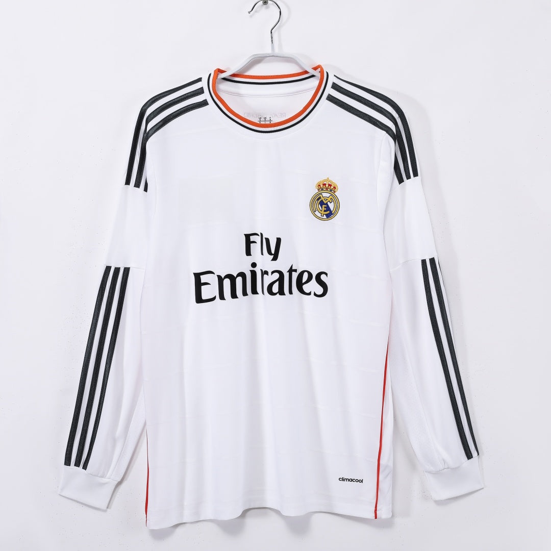 2013-2014 Maillot Retro Real Madrid Domicile Manches Longues — vue 1