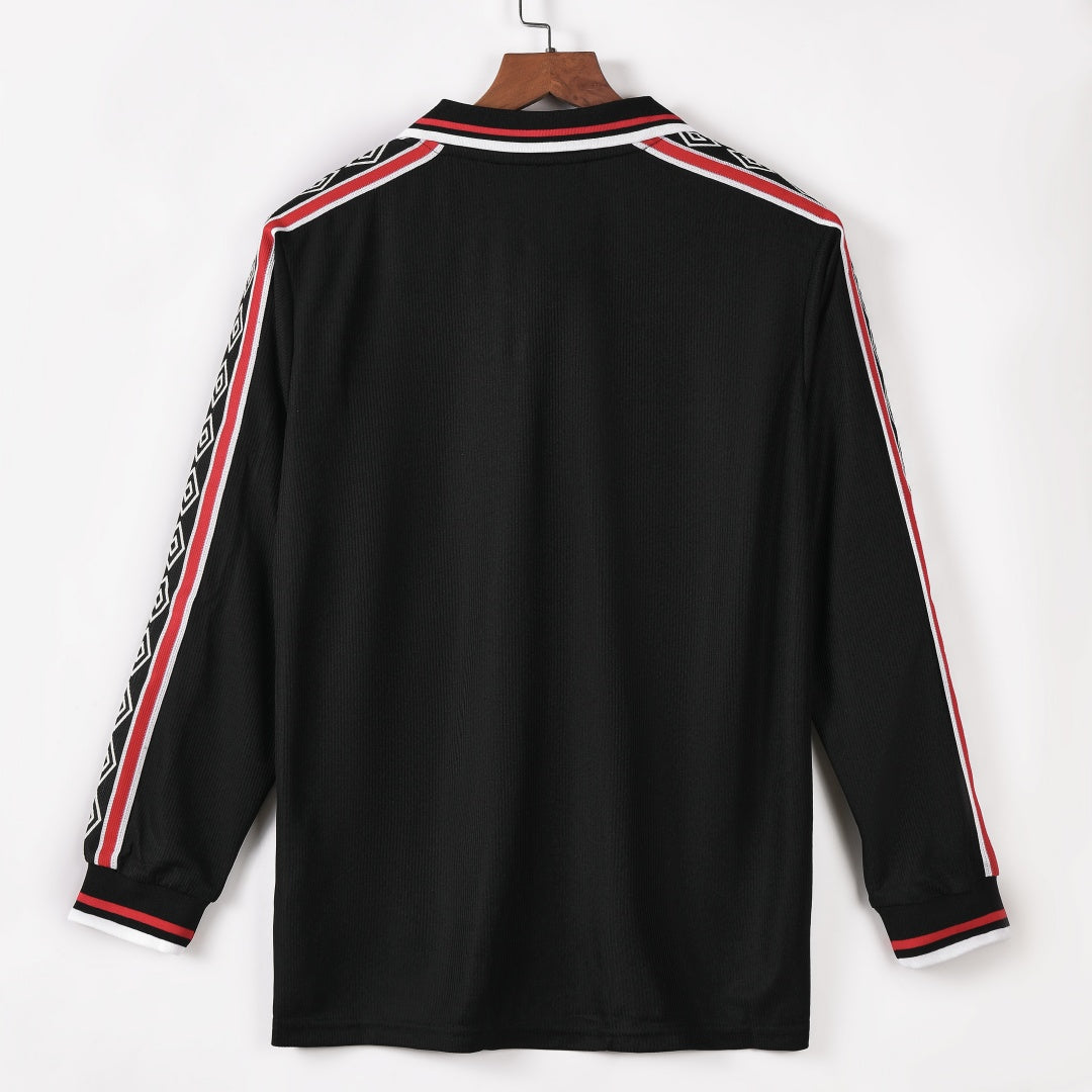1998-1999 Manchester United Extérieur maillot Retro Manches Longues — vue 2
