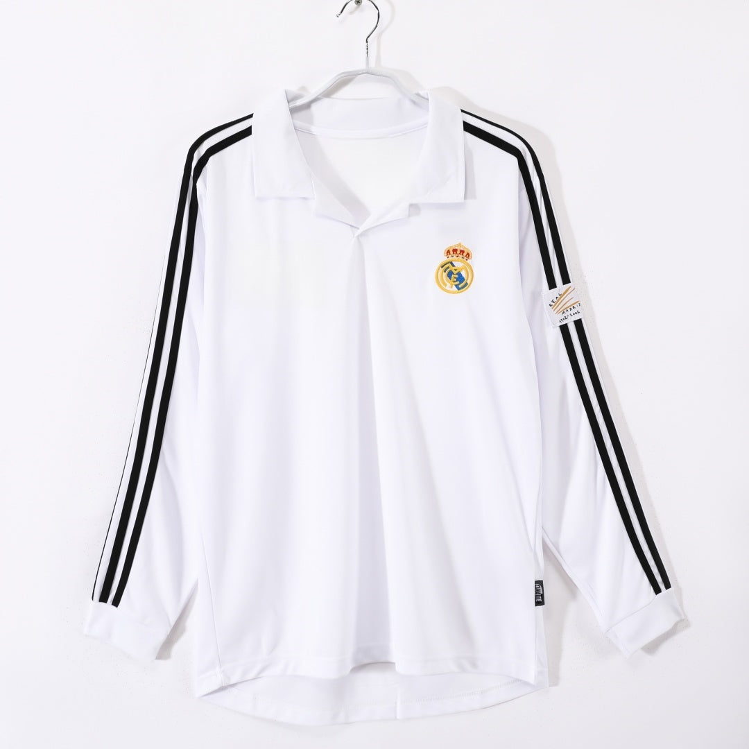 2002-2003 Maillot Retro Real Madrid Domicile Manches Longues — vue 1