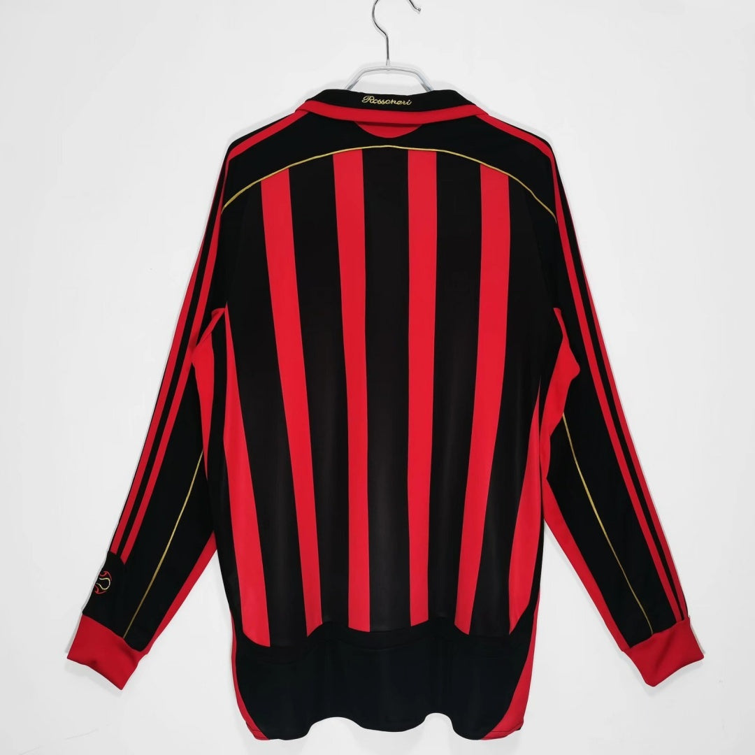 2006-2007 Maillot AC Milan Domicile Rétro Manches Longues — vue 2