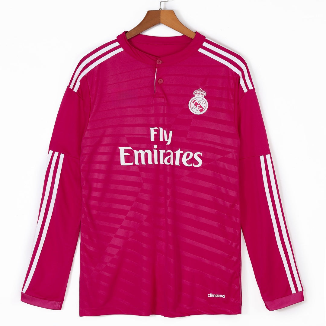 2014-2015 Maillot Retro Real Madrid Extérieur Manches Longues — vue 1