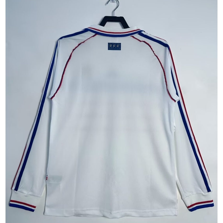 1998 Maillot France Extérieur Retro Manches Longues — vue 2