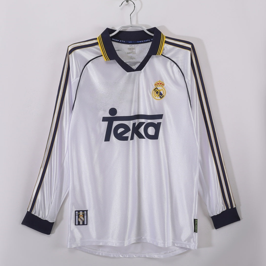 1998-2000 Maillot Retro Real Madrid Domicile Manches Longues — vue 1