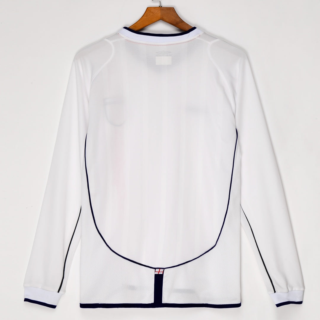 2002 Maillot Angleterre Domicile Retro Manches Longues — vue 2