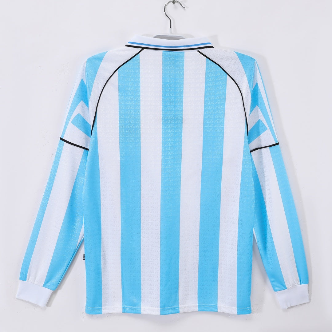 1998-1997 Maillot Argentine Domicile Rétro Manches Longues — vue 2