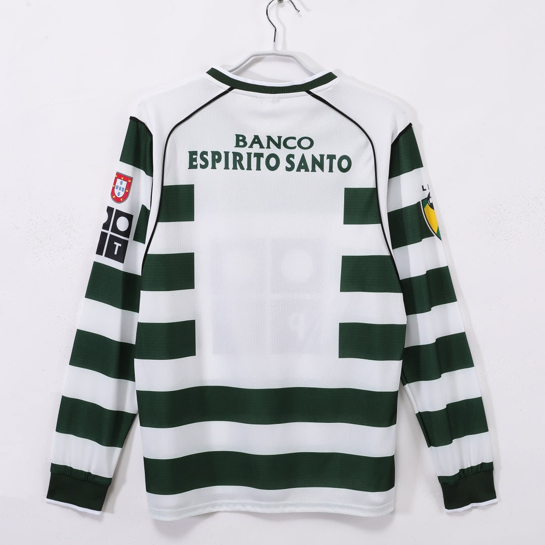 2001-2003 Maillot Retro Sporting CP Domicile Manches Longues — vue 2