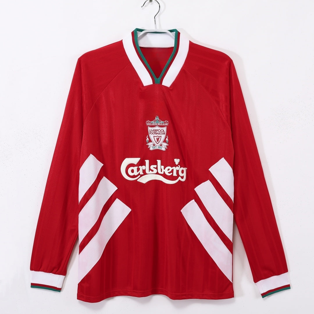 1993-1995 Maillot Retro Liverpool Domicile Manches Longues — vue 1