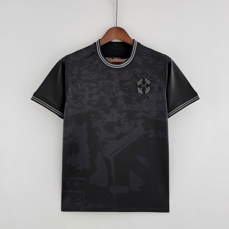 Brésil maillot Full Black 2022 — vue 1