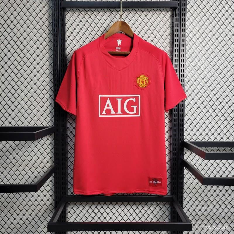 Manchester United maillot Domicile Rétro 2007 2008 — vue 2