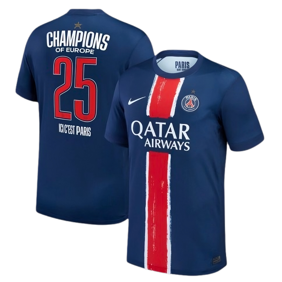 Maillot 24/25 PSG Champions (FLOQUÉ) — vue 1