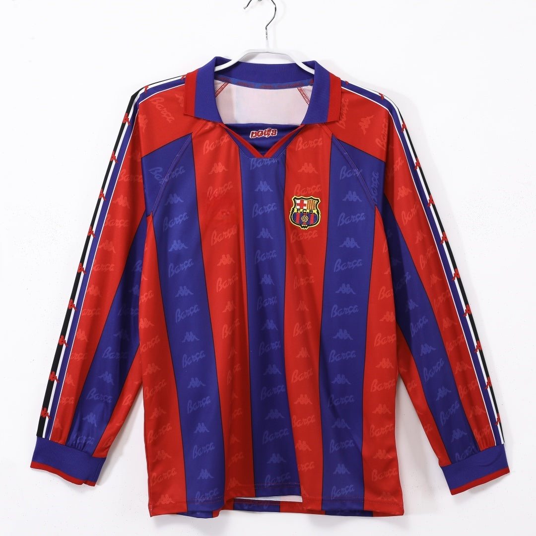 1995-1997 Maillot Barcelone Domicile Rétro Manches Longues — vue 1