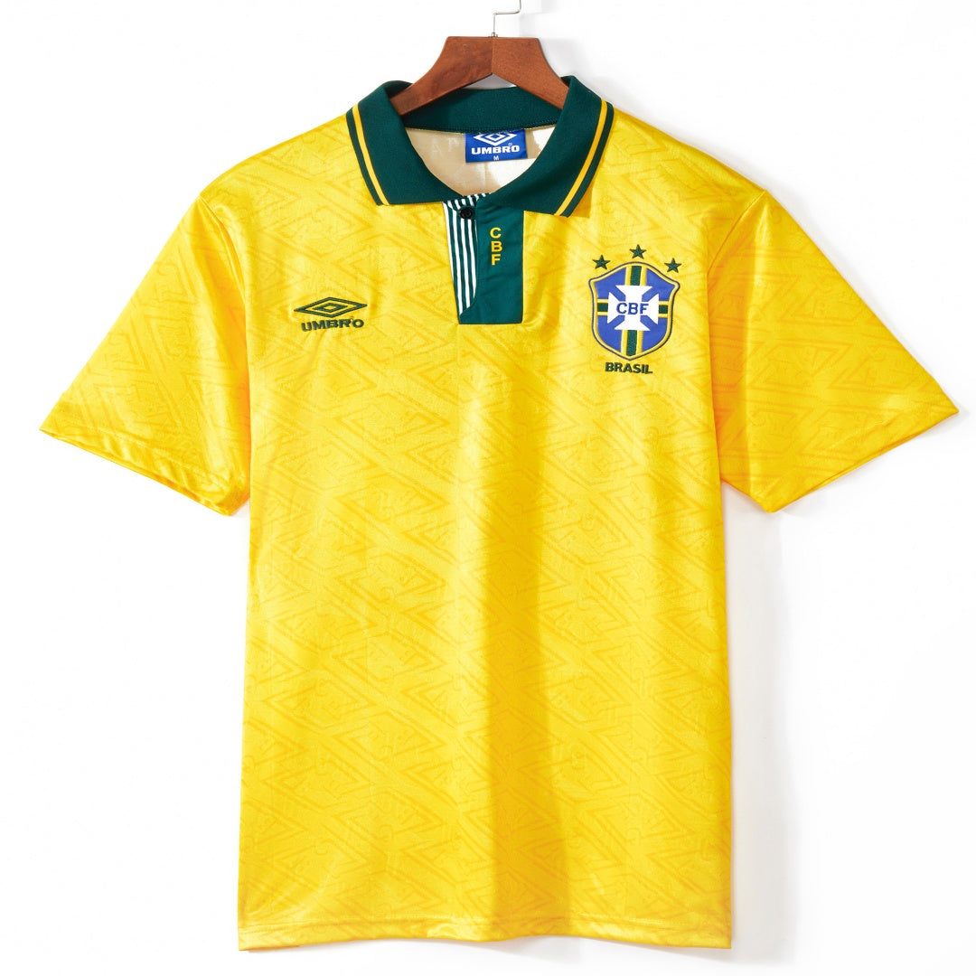 1993-1994 Maillot Brésil Domicile Rétro — vue 1
