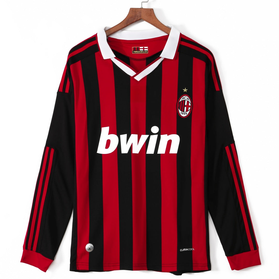 2009-2010 Maillot Retro AC Milan Domicile Manches Longues — vue 1