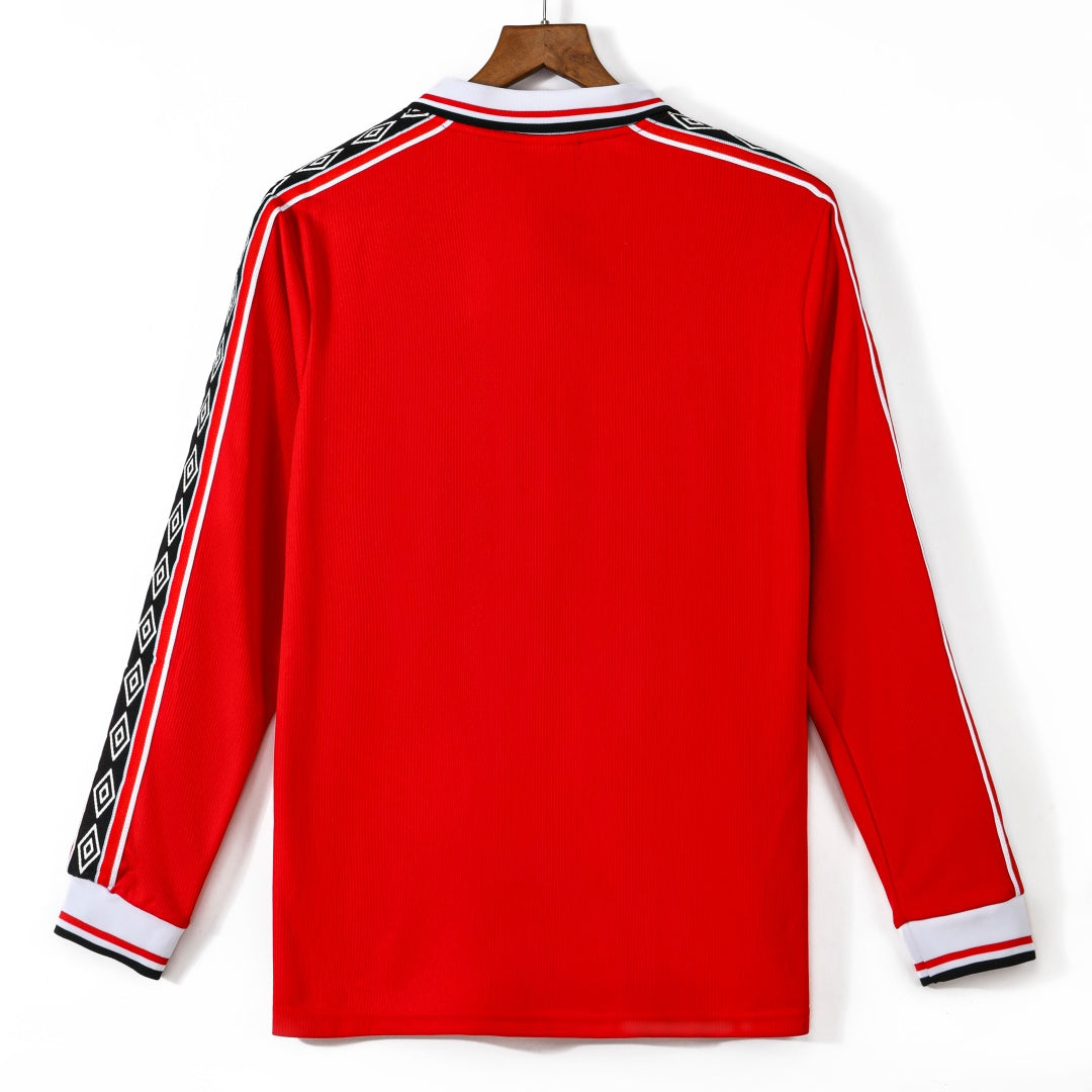 1998-1999 Manchester United Domicile maillot Retro Manches Longues — vue 2