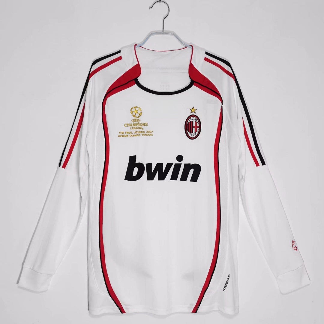 2006 2007 Maillot AC Milan Extérieur Rétro Manches Longues — vue 1