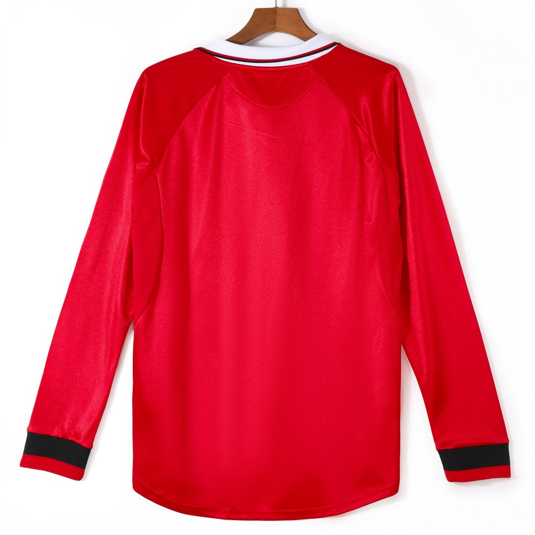 1999-2000 Manchester United Domicile maillot Retro Manches Longues — vue 2