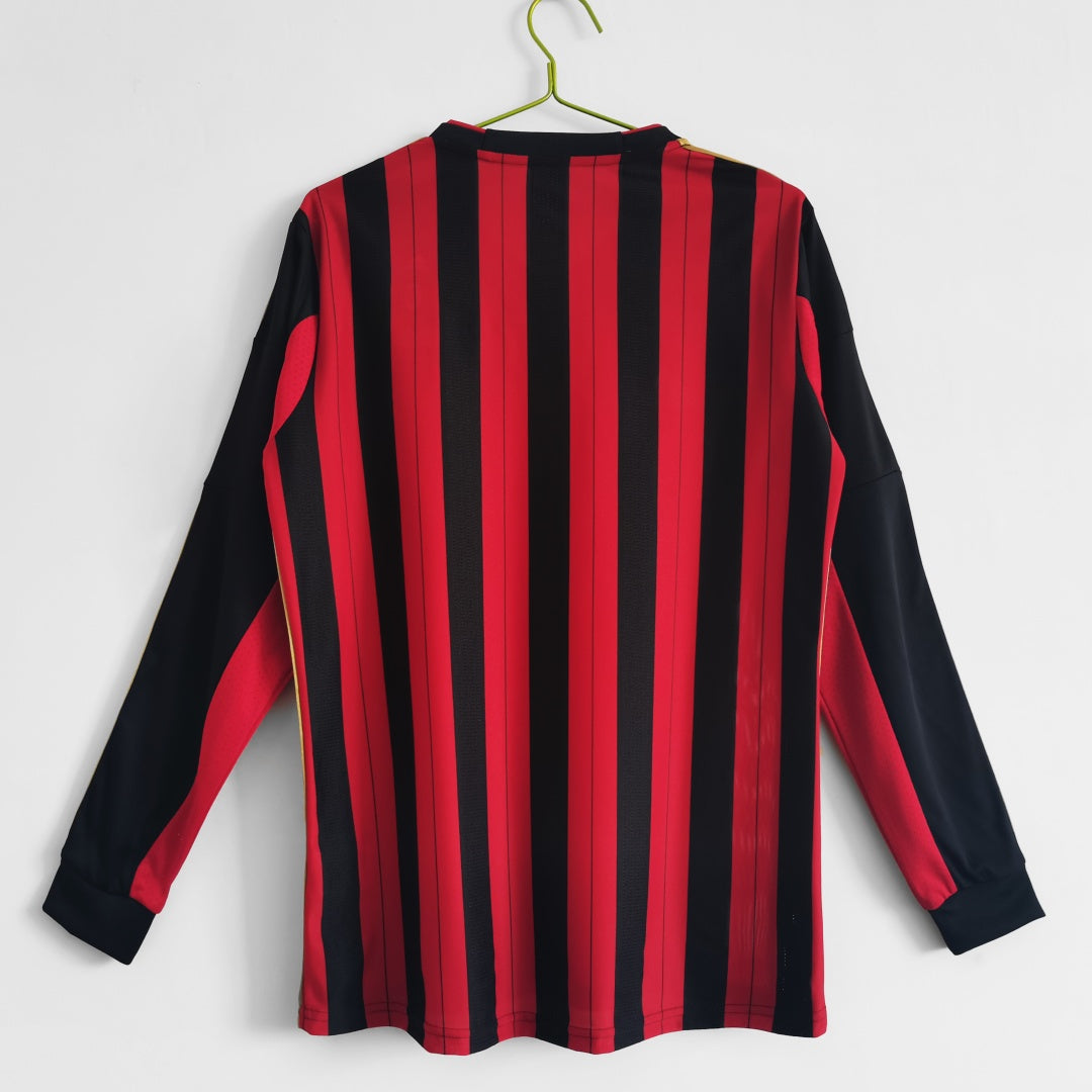 2013- 2014 Maillot AC Milan Domicile Rétro Manches Longues — vue 2