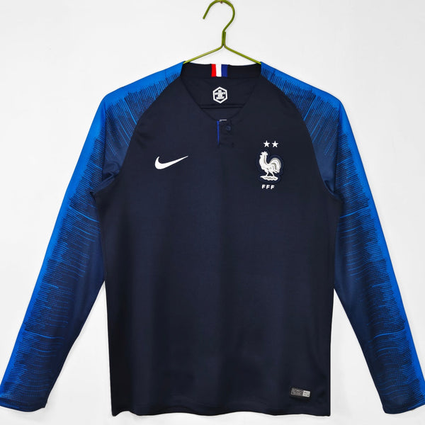 2018 Maillot Retro France Domicile Manches…