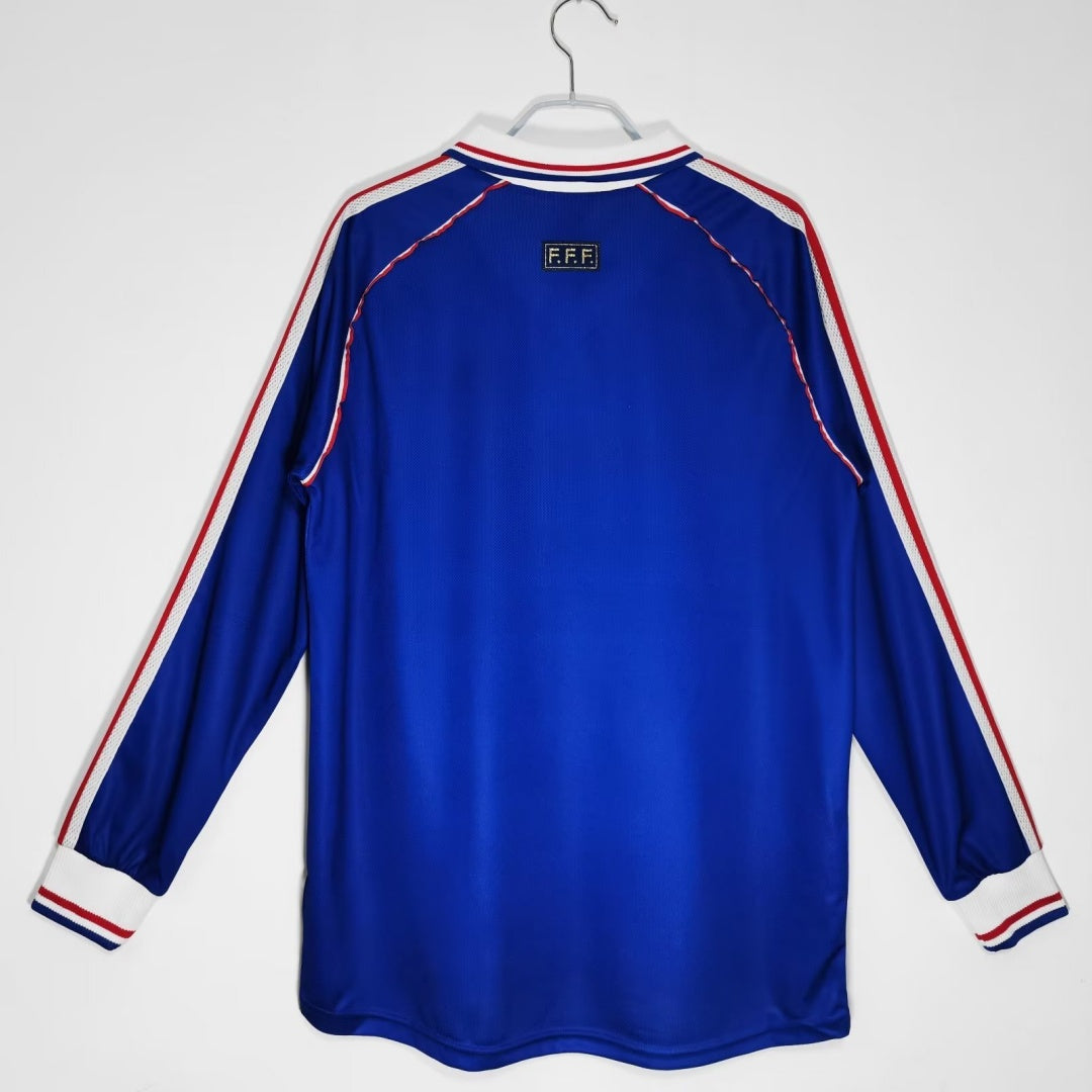 1998 Maillot Retro France Domicile Manches Longues — vue 2