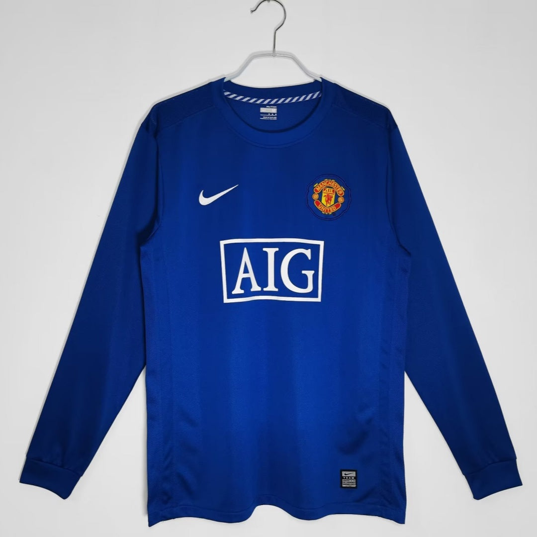 Manchester United maillot third Rétro Manches Longues 2007 2008 — vue 1